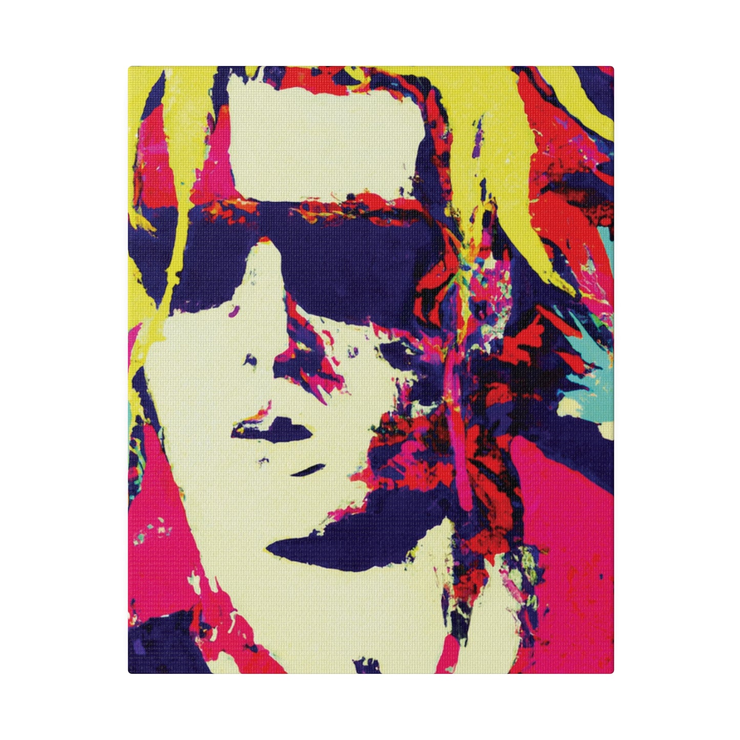 8674W - Rockstar Painting Print | Face | Abstract | Poster | Home Decor | Wall Art | Music Art | Canvas