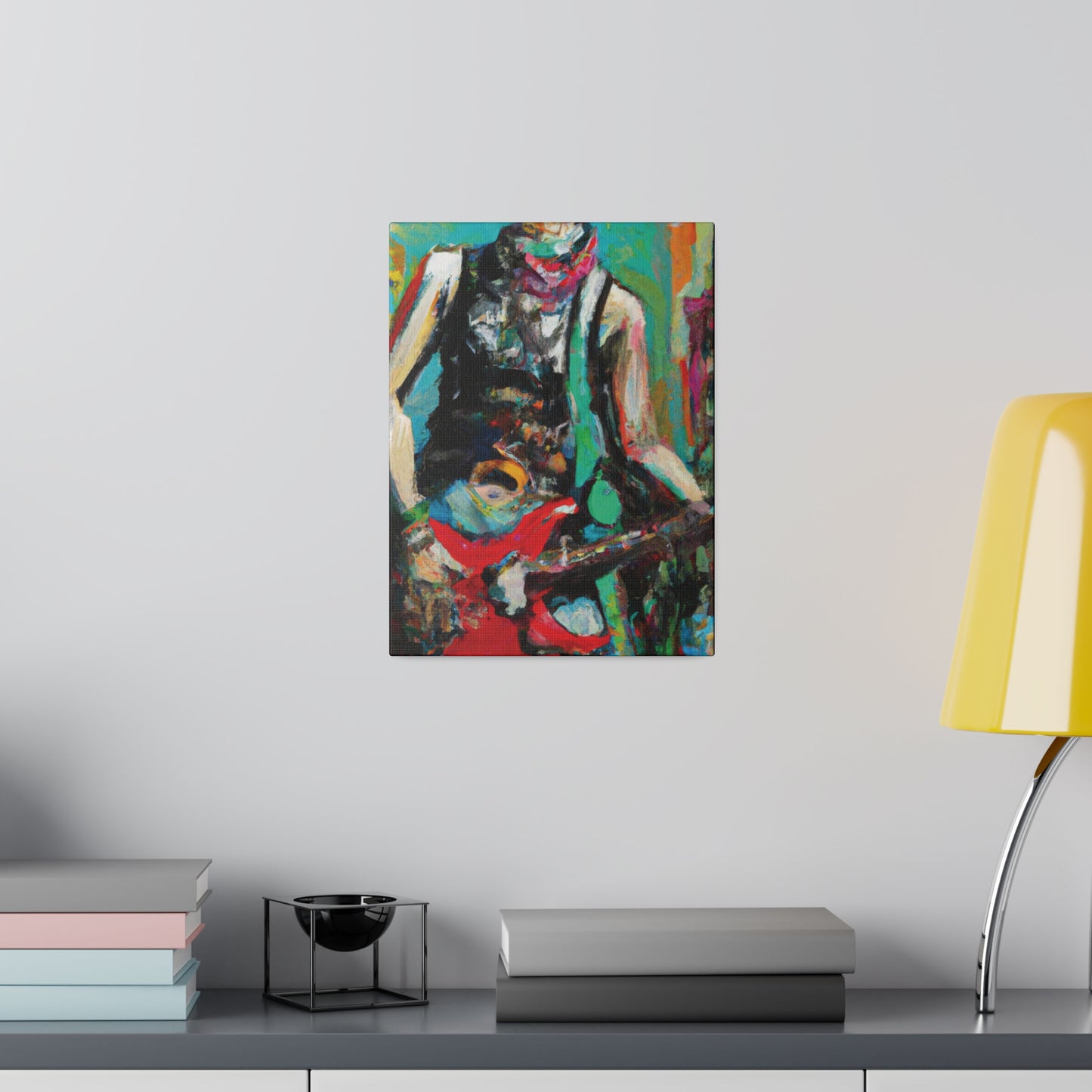 9287Z - Rockstar Oil Painting Style Print | Poster | Home Decor | Wall Art | Music Art | Canvas
