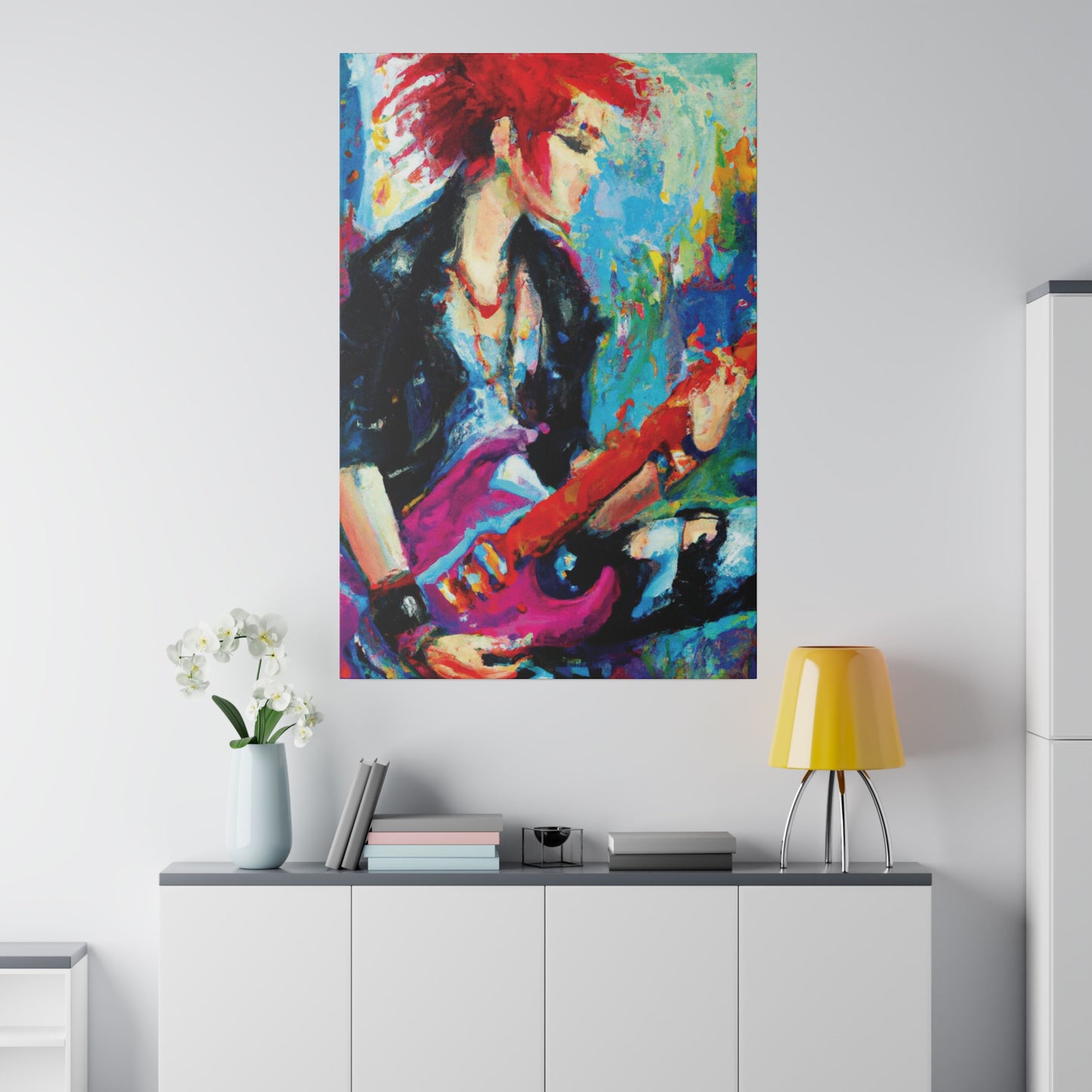 6476F - Rockstar Oil Painting Style Print | Poster | Home Decor | Wall Art | Music Art | Canvas