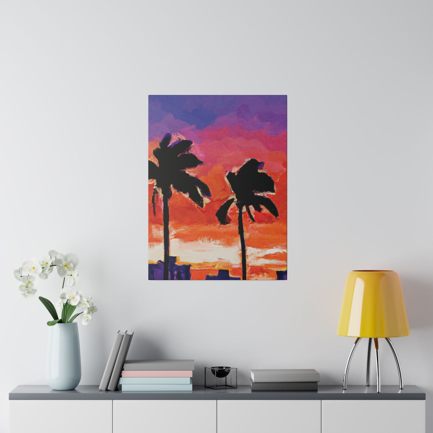 3243X - Miami Beach Sunset Painting Print | Miami | Beach | Sunset | Poster | Home Decor | Wall Art | Canvas