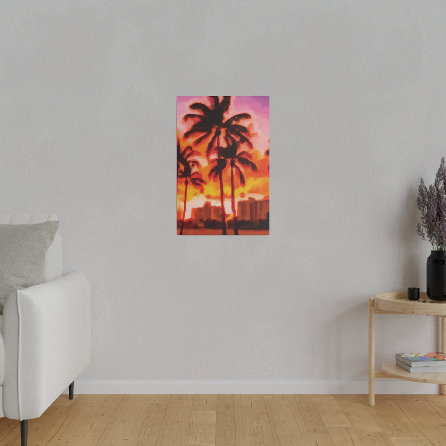 4698F - Miami Beach Sunset Painting Print | Miami | Beach | Sunset | Poster | Home Decor | Wall Art | Canvas