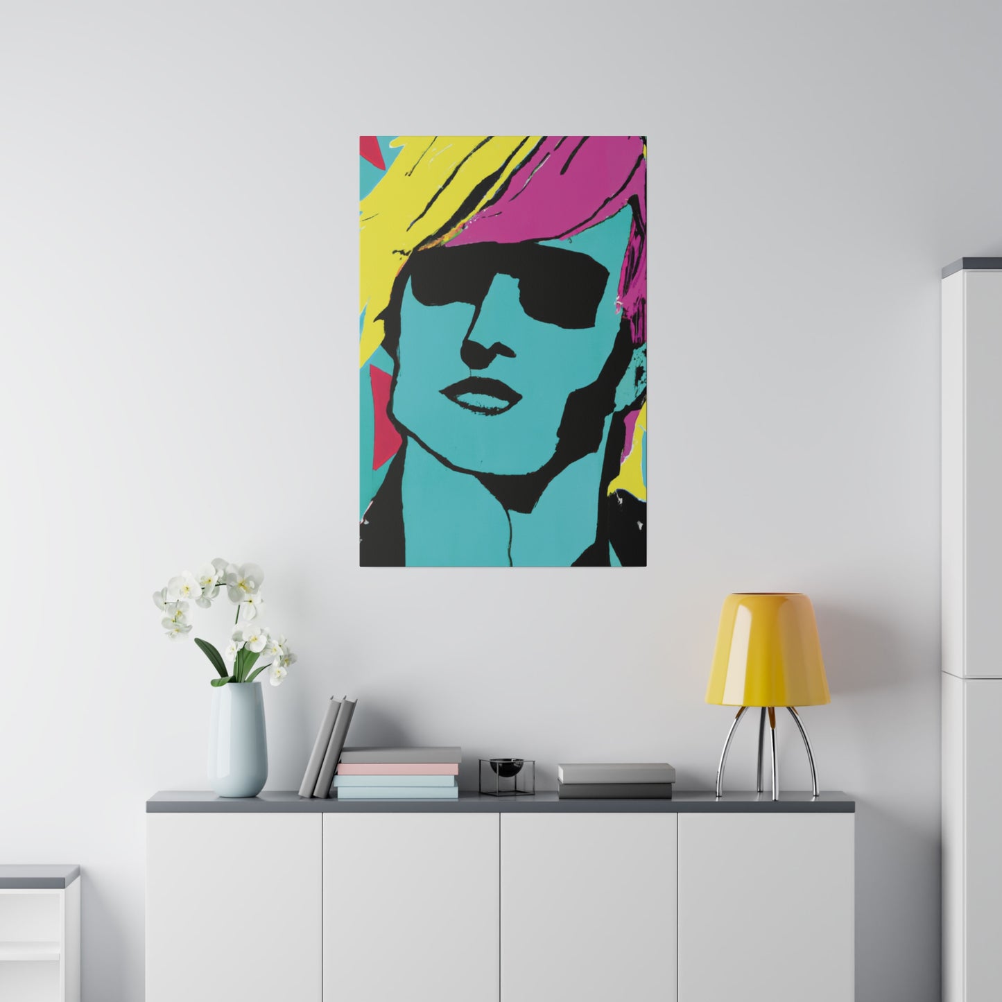 8753H - Rockstar Painting Print | Face | Abstract | Poster | Home Decor | Wall Art | Music Art | Canvas