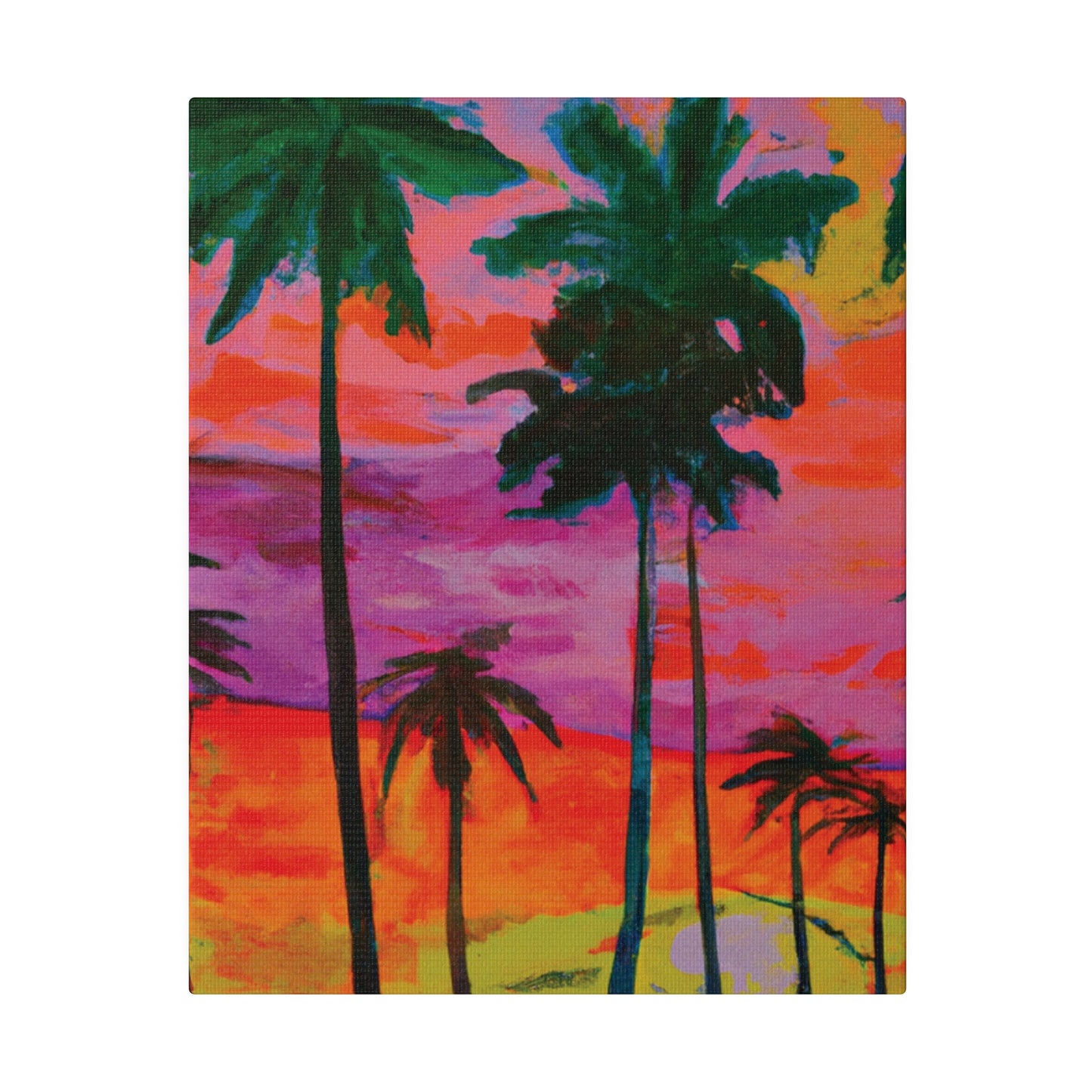 5783Q - Miami Beach Sunset Painting Print | Miami | Beach | Sunset | Poster | Home Decor | Wall Art | Canvas