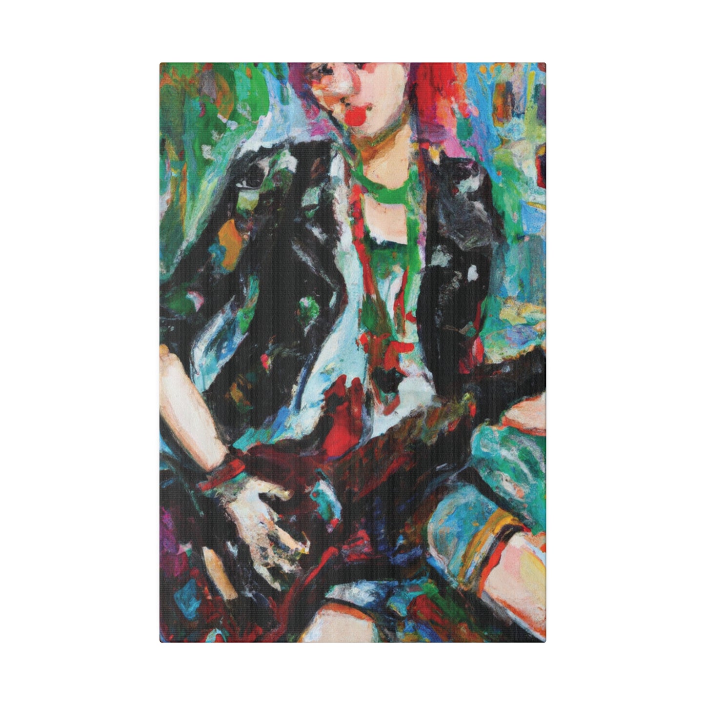 6789Z - Rockstar Oil Painting Style Print | Poster | Home Decor | Wall Art | Music Art | Canvas