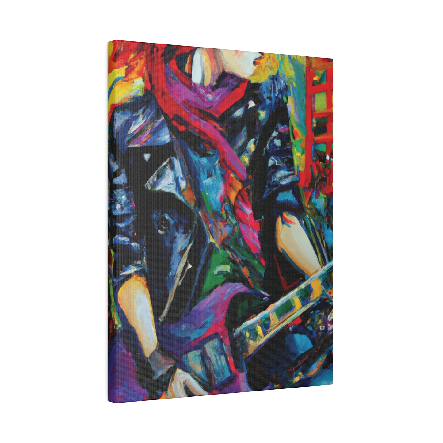 9413L - Rockstar Oil Painting Style Print | Poster | Home Decor | Wall Art | Music Art | Canvas