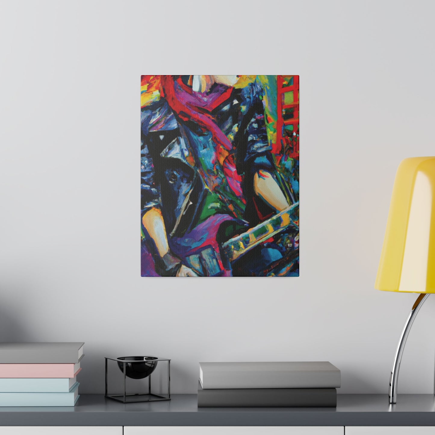 9413L - Rockstar Oil Painting Style Print | Poster | Home Decor | Wall Art | Music Art | Canvas