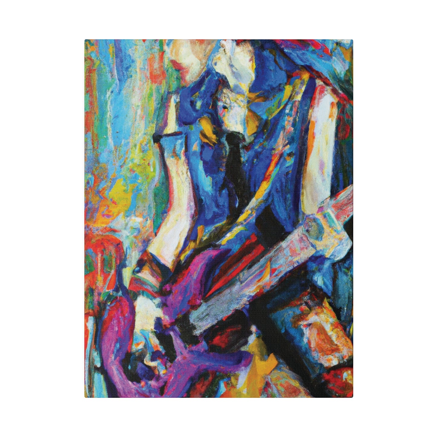 3886Z - Rockstar Oil Painting Style Print | Poster | Home Decor | Wall Art | Music Art | Canvas
