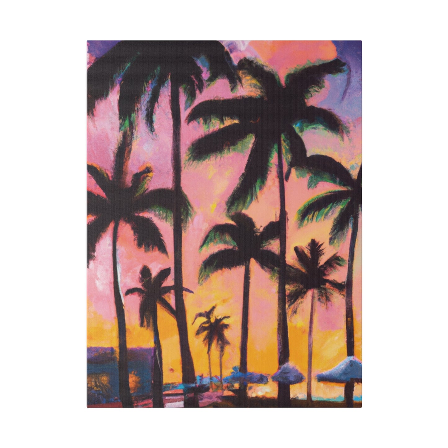 7524X - Miami Beach Sunset Painting Print | Miami | Beach | Sunset | Poster | Home Decor | Wall Art | Canvas