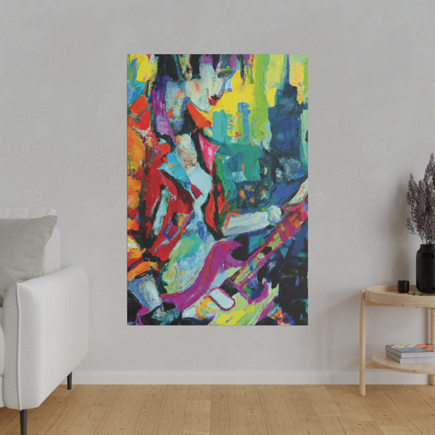 8232M - Rockstar Oil Painting Style Print | Poster | Home Decor | Wall Art | Music Art | Canvas