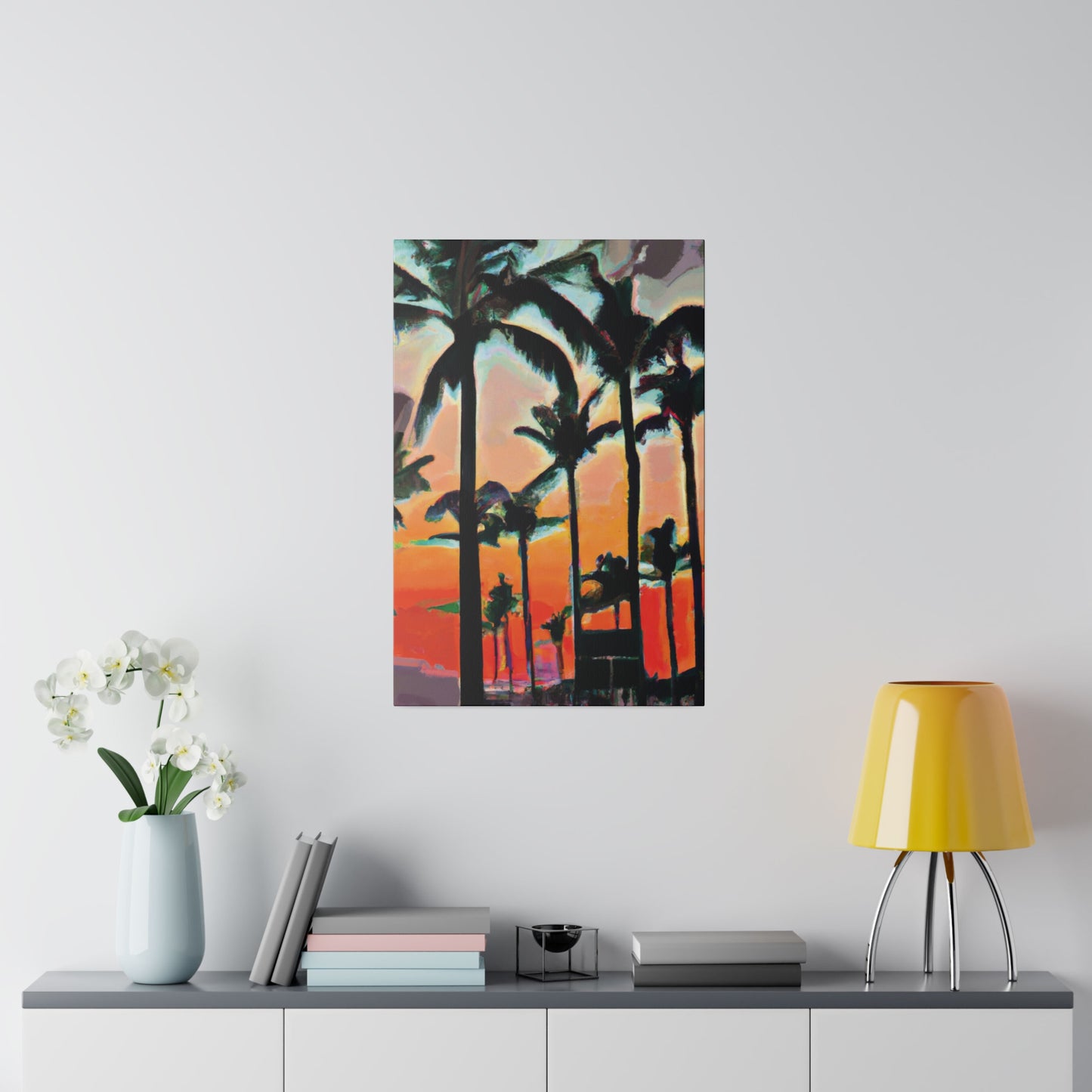4891A - Miami Beach Sunset Painting Print | Miami | Beach | Sunset | Poster | Home Decor | Wall Art | Canvas