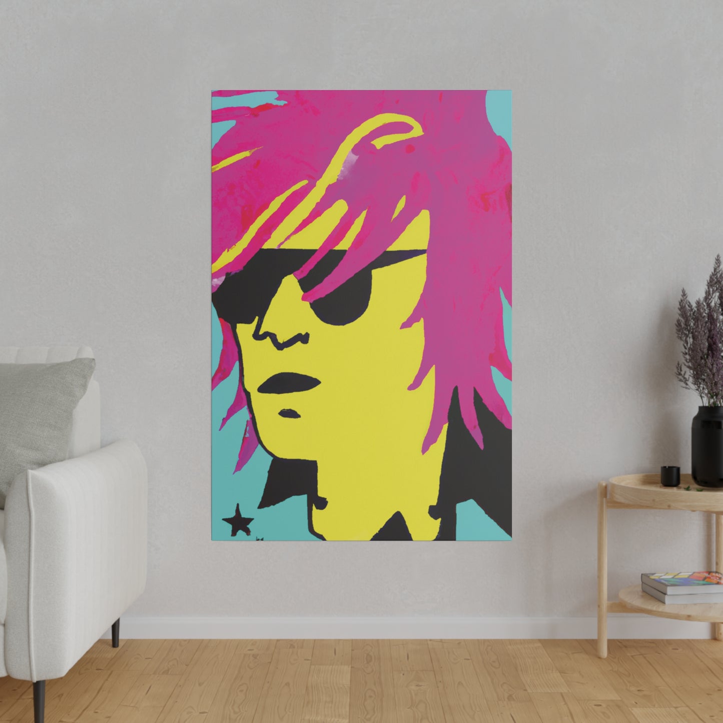 7462L - Rockstar Painting Print | Face | Abstract | Poster | Home Decor | Wall Art | Music Art | Canvas