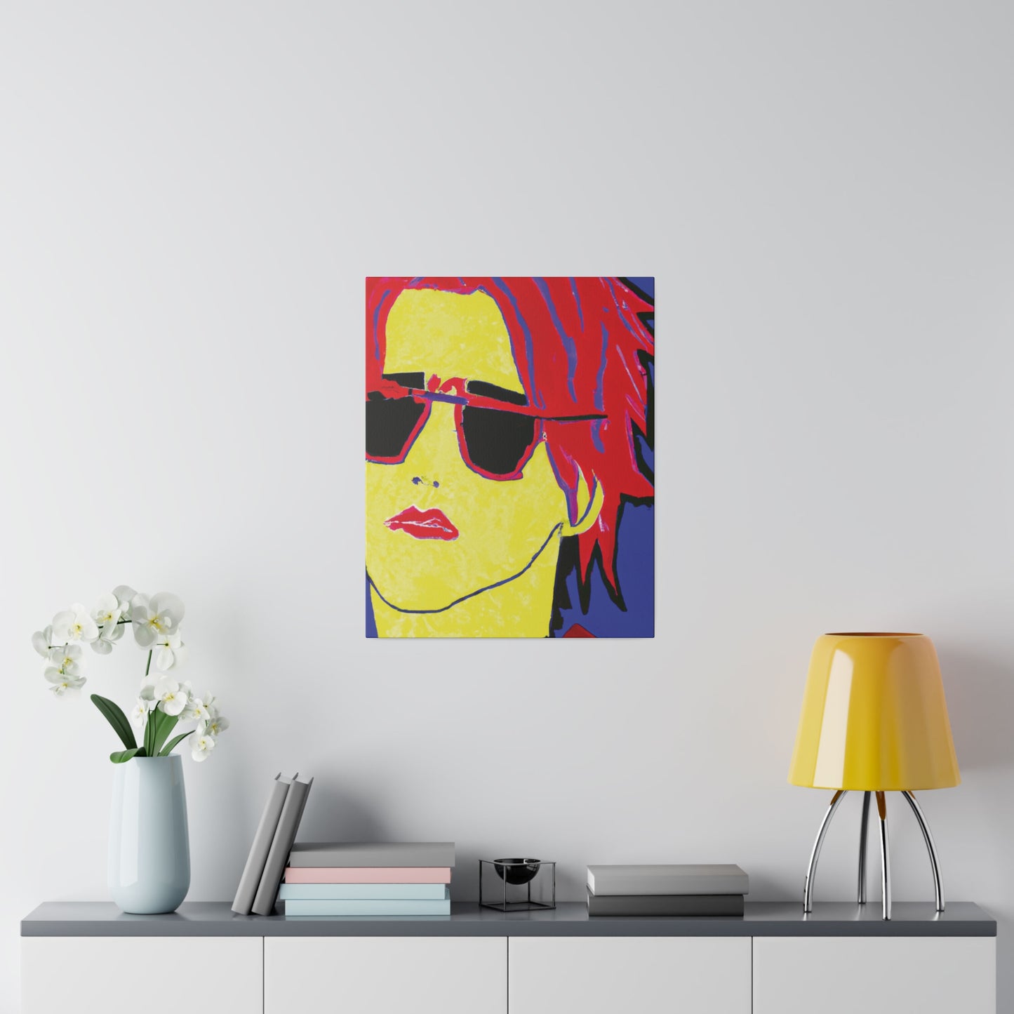 1943P - Rockstar Painting Print | Face | Abstract | Poster | Home Decor | Wall Art | Music Art | Canvas