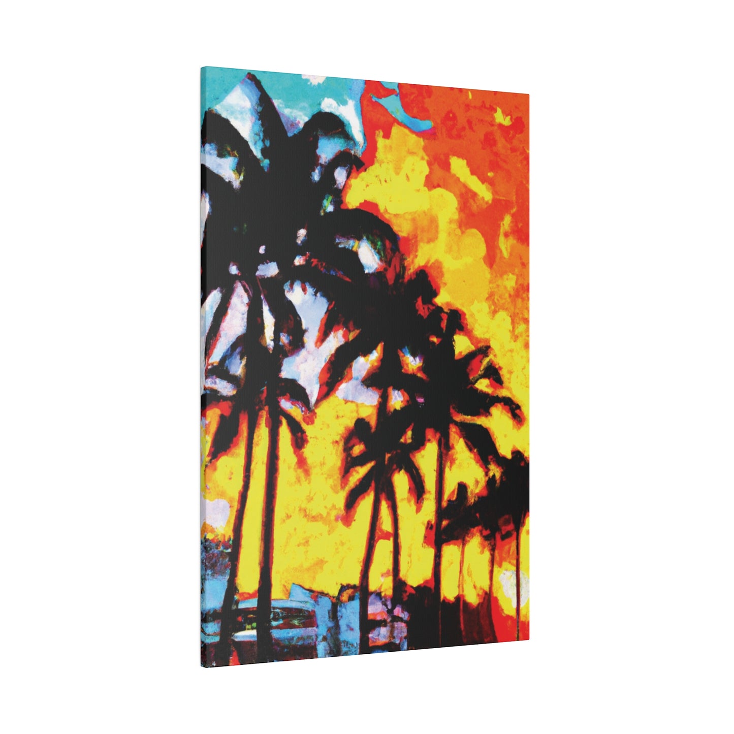 7248Q - Miami Beach Sunset Painting Print | Miami | Beach | Sunset | Poster | Home Decor | Wall Art | Canvas