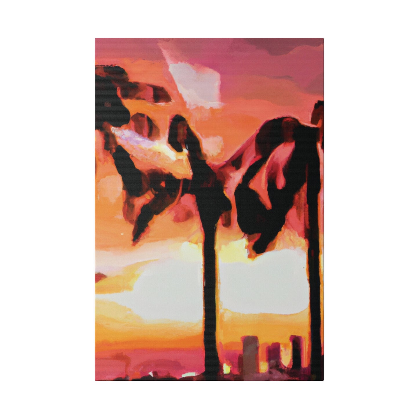 6372O - Miami Beach Sunset Painting Print | Miami | Beach | Sunset | Poster | Home Decor | Wall Art | Canvas