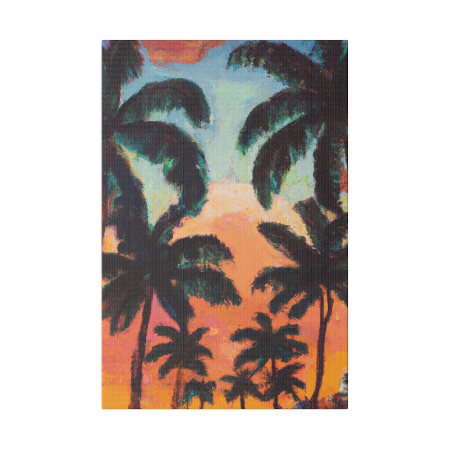 2854A - Miami Beach Sunset Painting Print | Miami | Beach | Sunset | Poster | Home Decor | Wall Art | Canvas