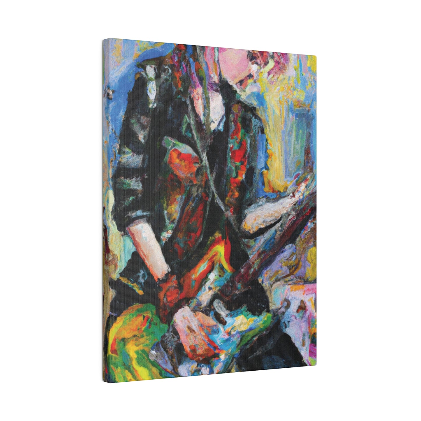 4658Z - Rockstar Oil Painting Style Print | Poster | Home Decor | Wall Art | Music Art | Canvas