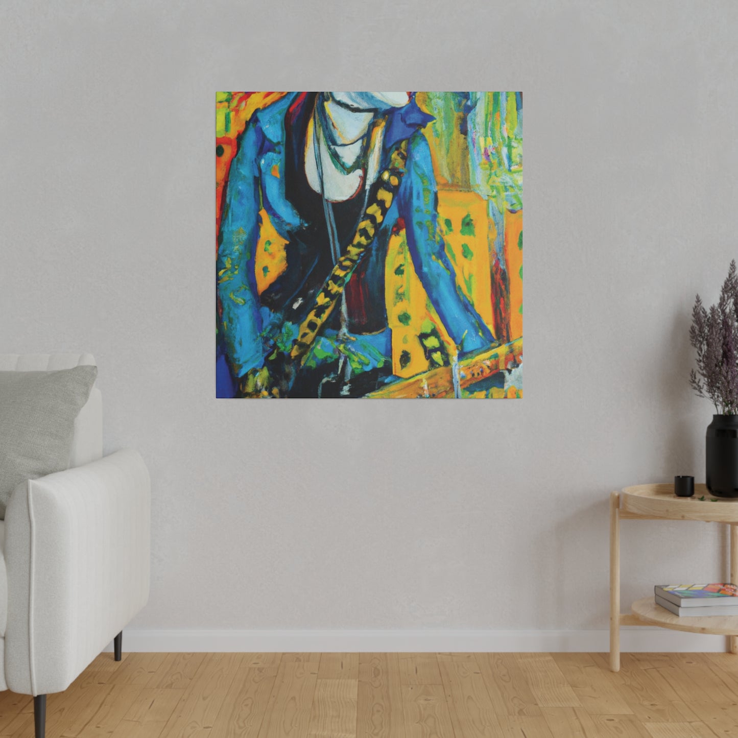 2344X - Rockstar Oil Painting Style Print | Poster | Home Decor | Wall Art | Music Art | Canvas