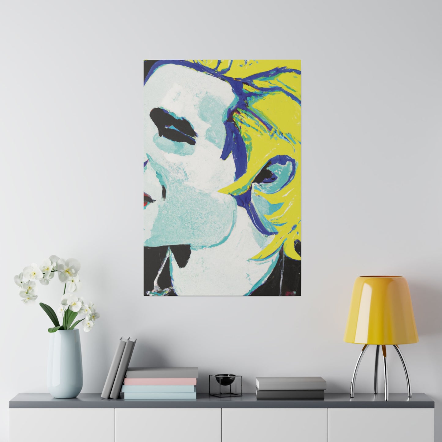 8129A - Rockstar Painting Print | Face | Abstract | Poster | Home Decor | Wall Art | Music Art | Canvas