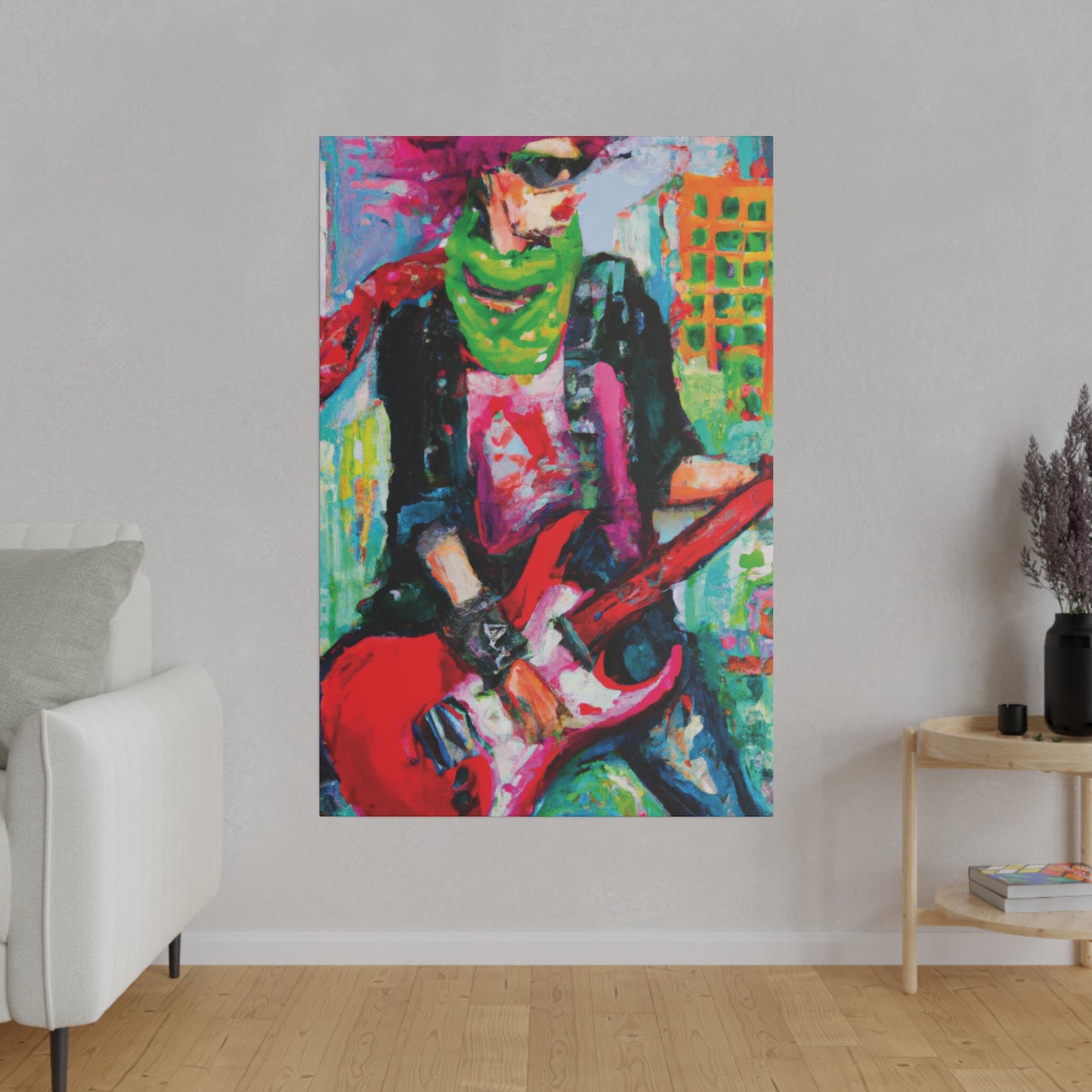 3075J - Rockstar Oil Painting Style Print | Poster | Home Decor | Wall Art | Music Art | Canvas