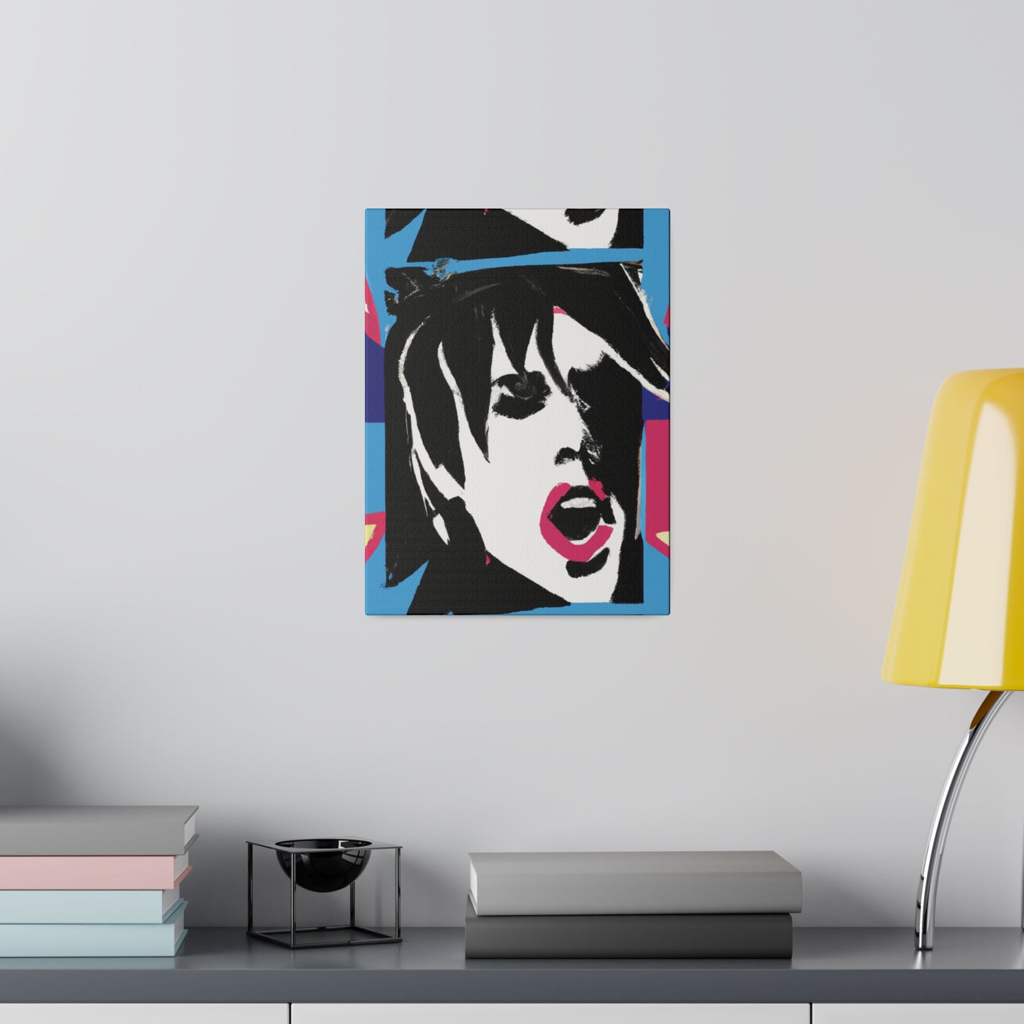 6431Q - Rockstar Painting Print | Face | Abstract | Poster | Home Decor | Wall Art | Music Art | Canvas