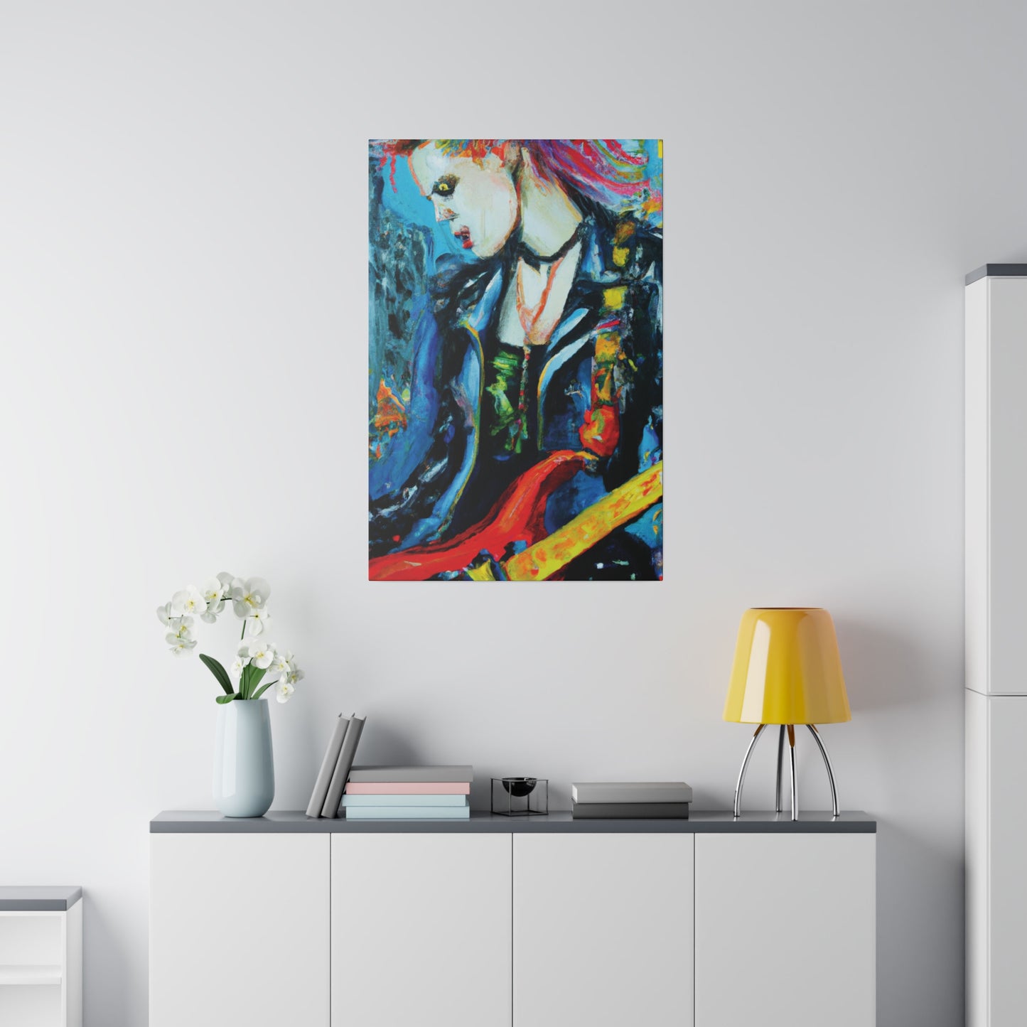 8900A - Rockstar Oil Painting Style Print | Poster | Home Decor | Wall Art | Music Art | Canvas