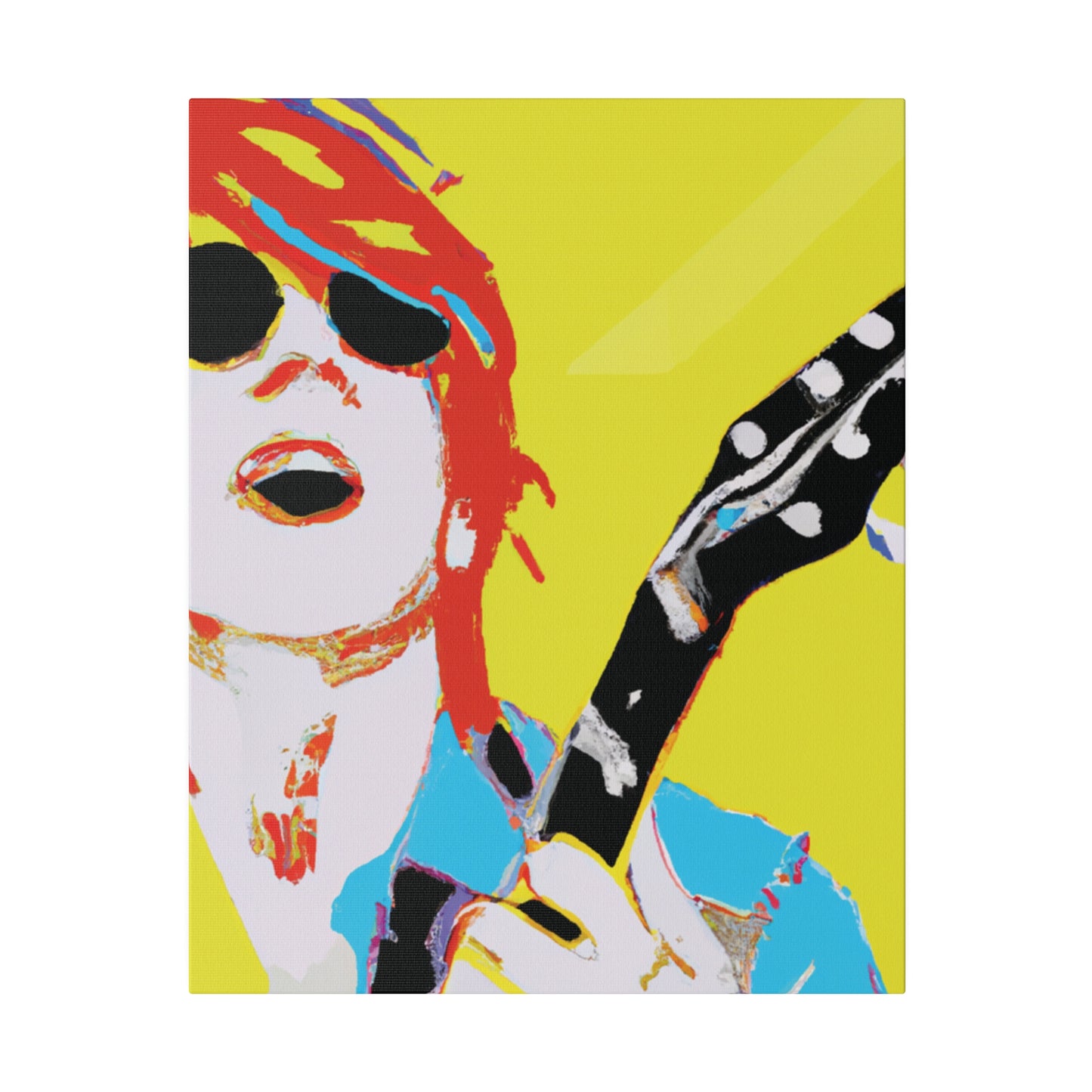 846Q - Rockstar Painting Print | Face | Abstract | Poster | Home Decor | Wall Art | Music Art | Canvas