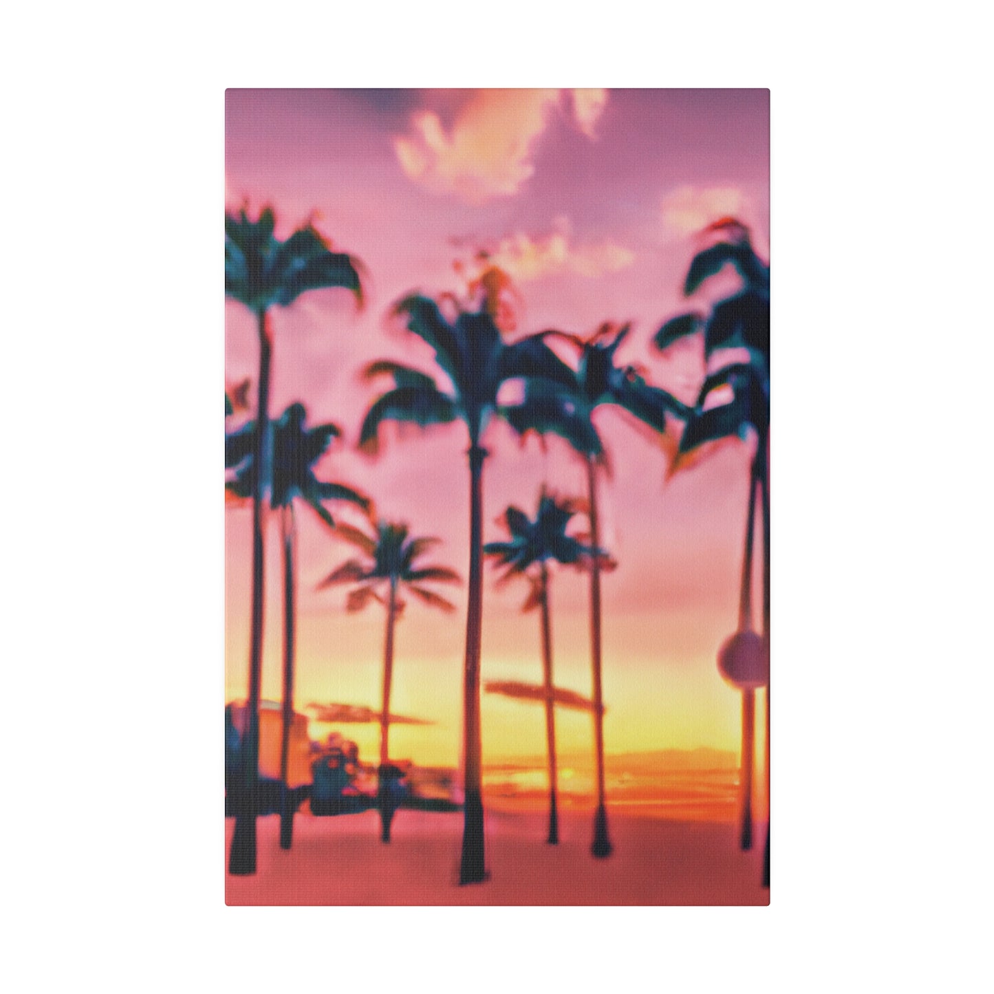 8183G - Miami Beach Sunset Painting Print | Miami | Beach | Sunset | Poster | Home Decor | Wall Art | Canvas