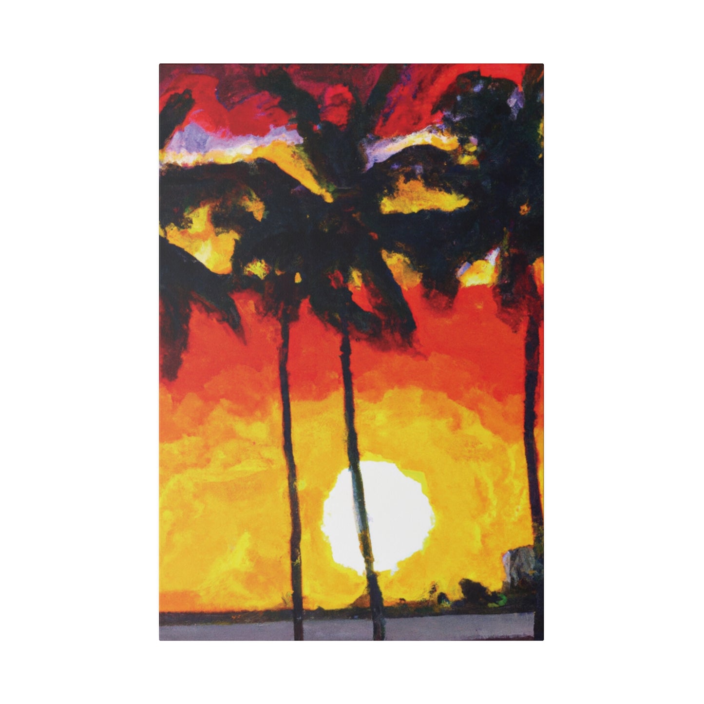 6973R - Miami Beach Sunset Painting Print | Miami | Beach | Sunset | Poster | Home Decor | Wall Art | Canvas