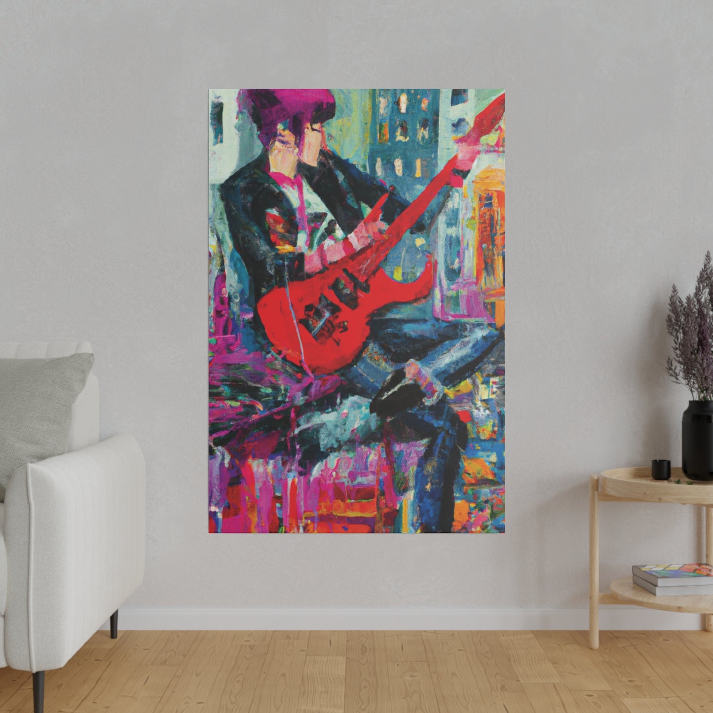 7878O - Rockstar Oil Painting Style Print | Poster | Home Decor | Wall Art | Music Art | Canvas