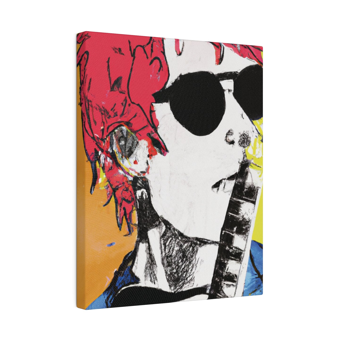 8995T - Rockstar Painting Print | Face | Abstract | Poster | Home Decor | Wall Art | Music Art | Canvas