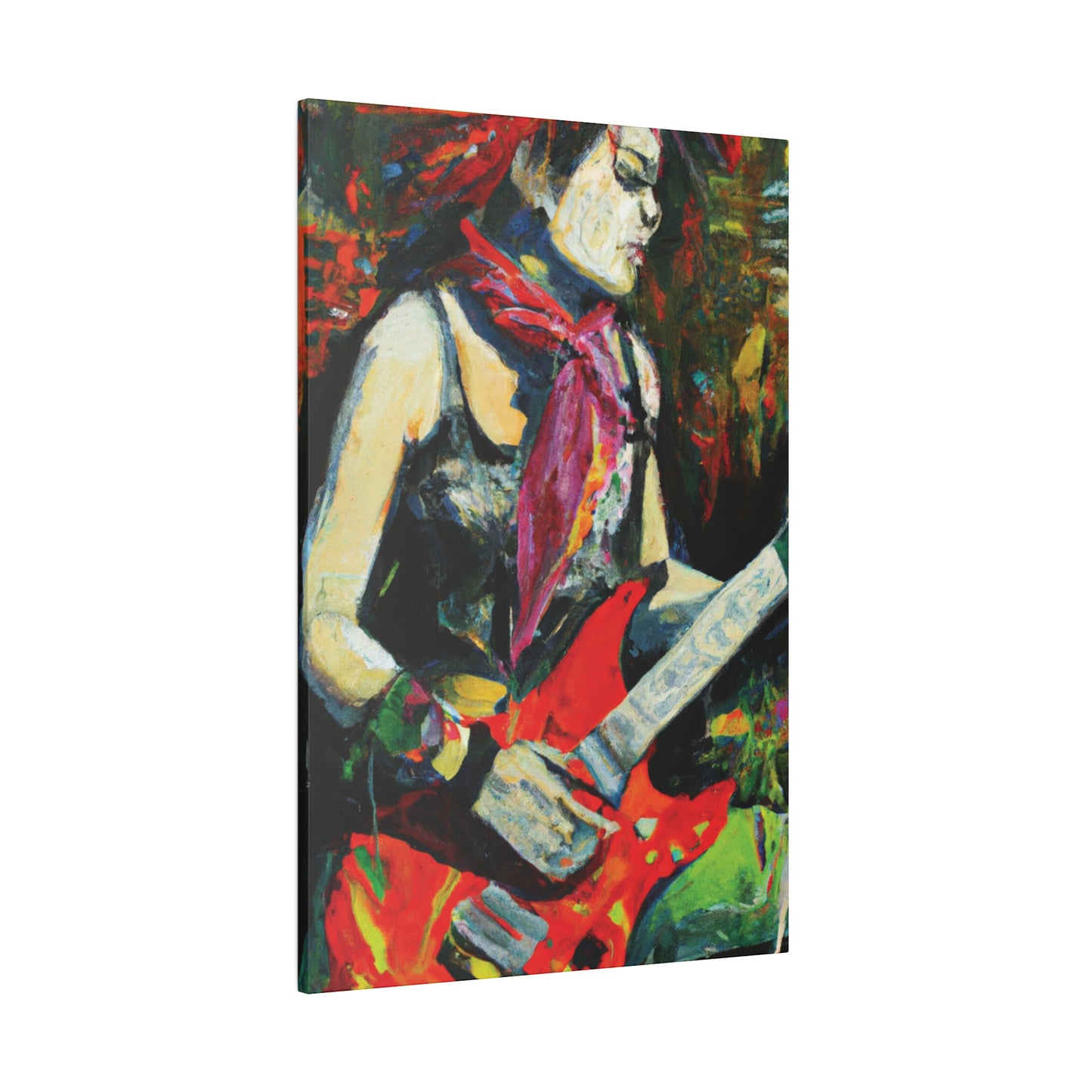 7203Q - Rockstar Oil Painting Style Print | Poster | Home Decor | Wall Art | Music Art | Canvas