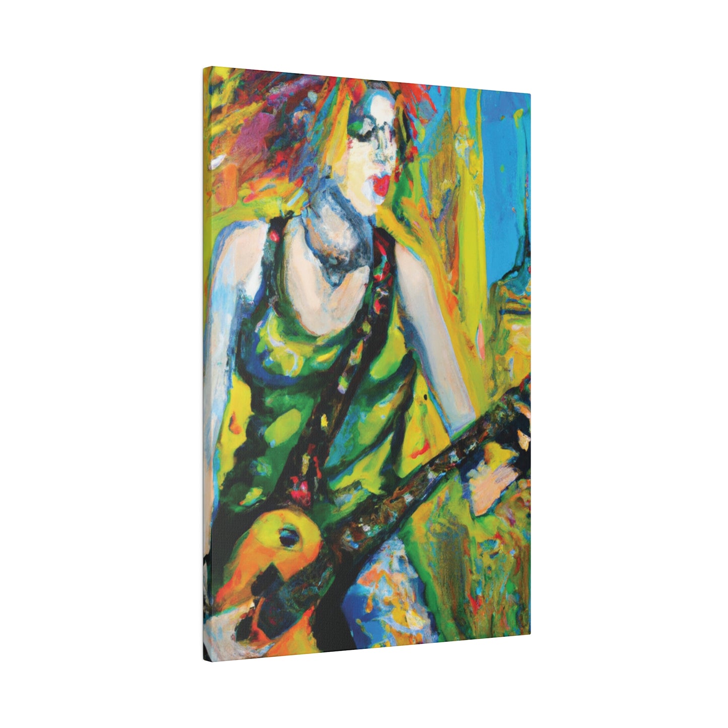 4713C - Rockstar Oil Painting Style Print | Poster | Home Decor | Wall Art | Music Art | Canvas