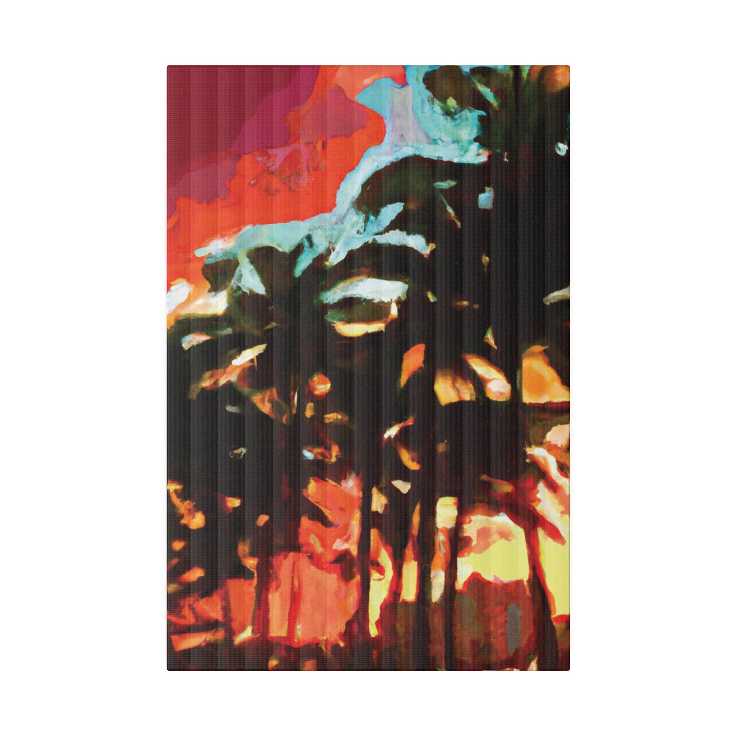 4052W - Miami Beach Sunset Painting Print | Miami | Beach | Sunset | Poster | Home Decor | Wall Art | Canvas