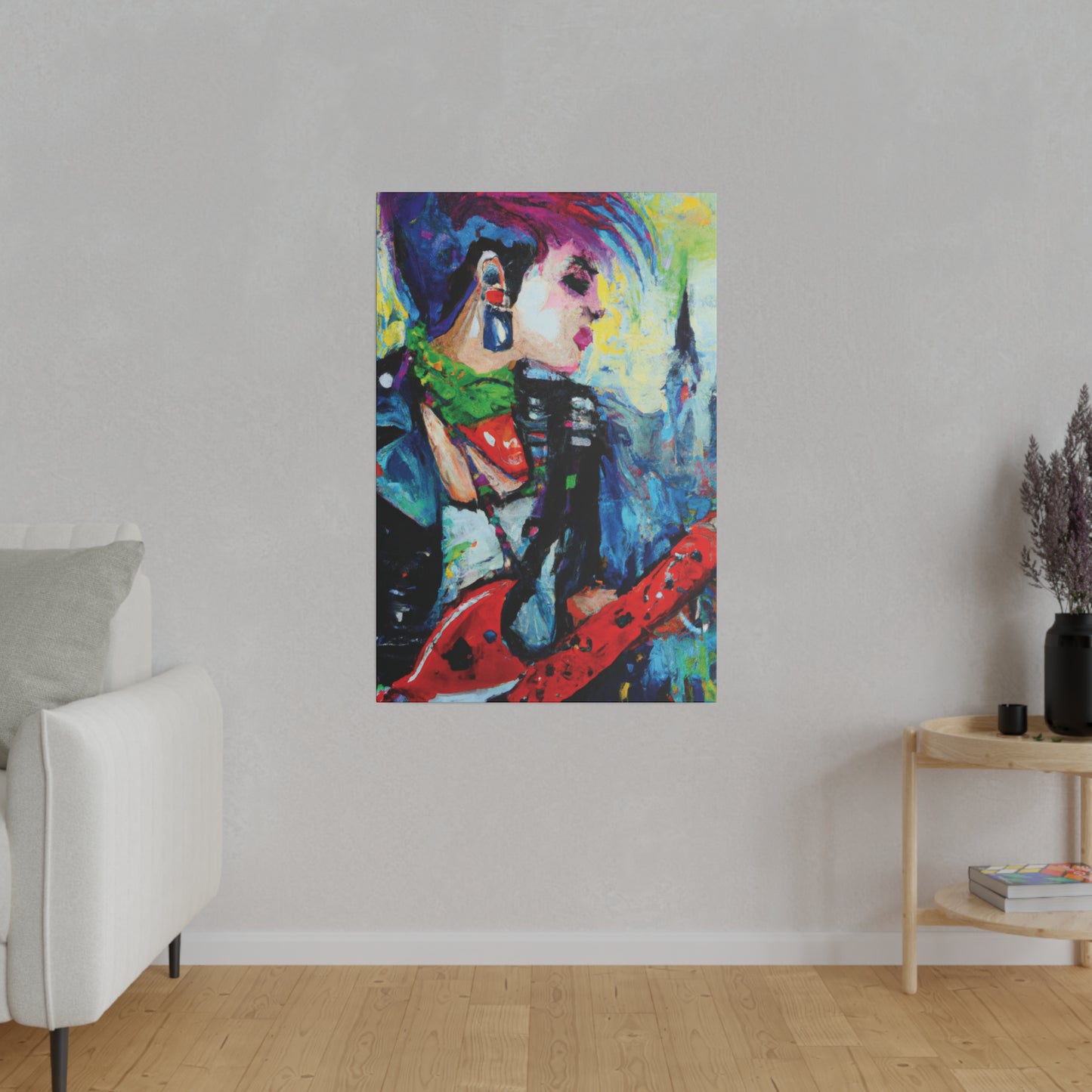 2183C - Rockstar Oil Painting Style Print | Poster | Home Decor | Wall Art | Music Art | Canvas