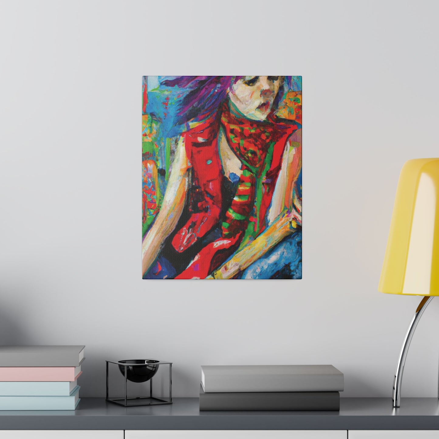 6732Q - Rockstar Oil Painting Style Print | Poster | Home Decor | Wall Art | Music Art | Canvas