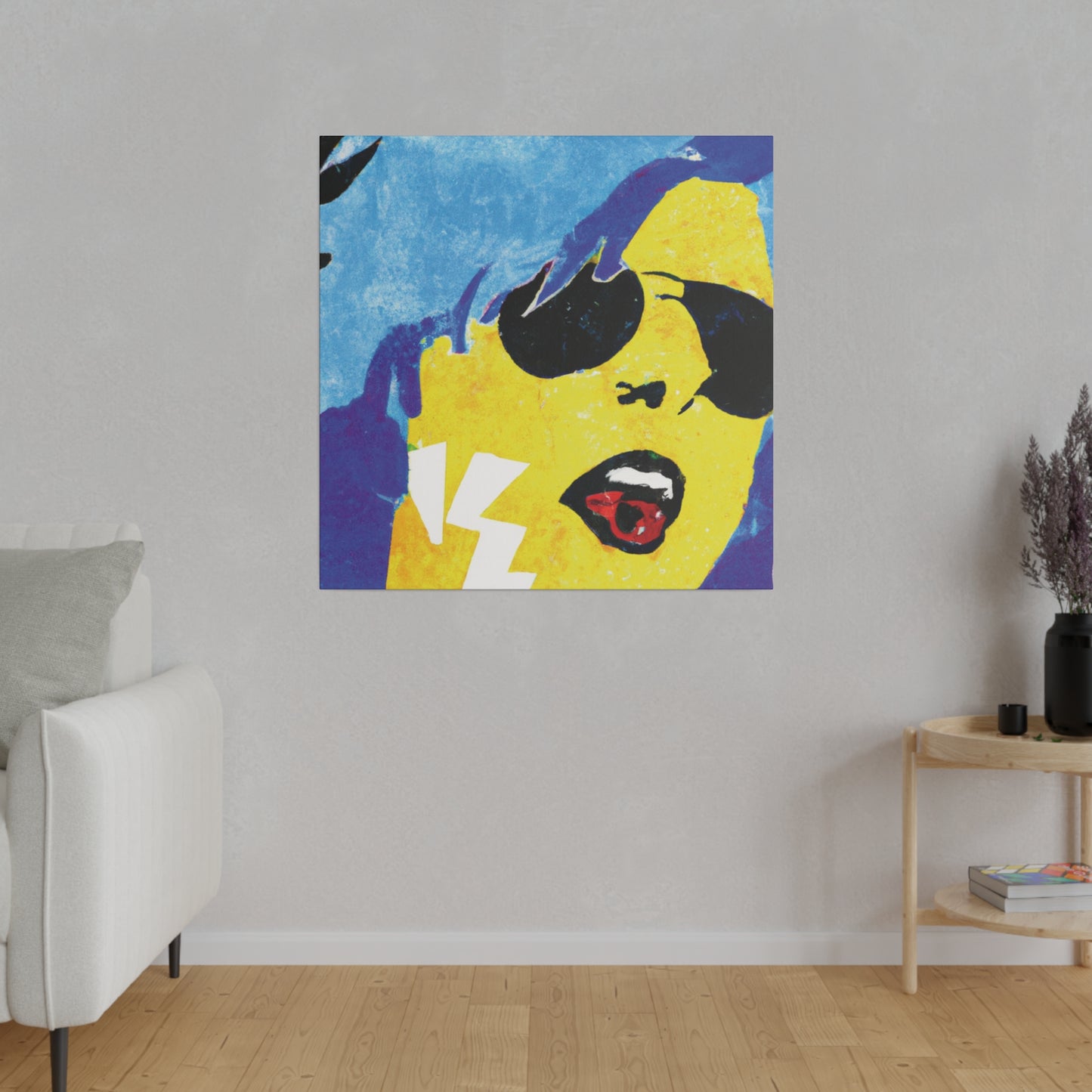 7517Q - Rockstar Painting Print | Face | Abstract | Poster | Home Decor | Wall Art | Music Art | Canvas