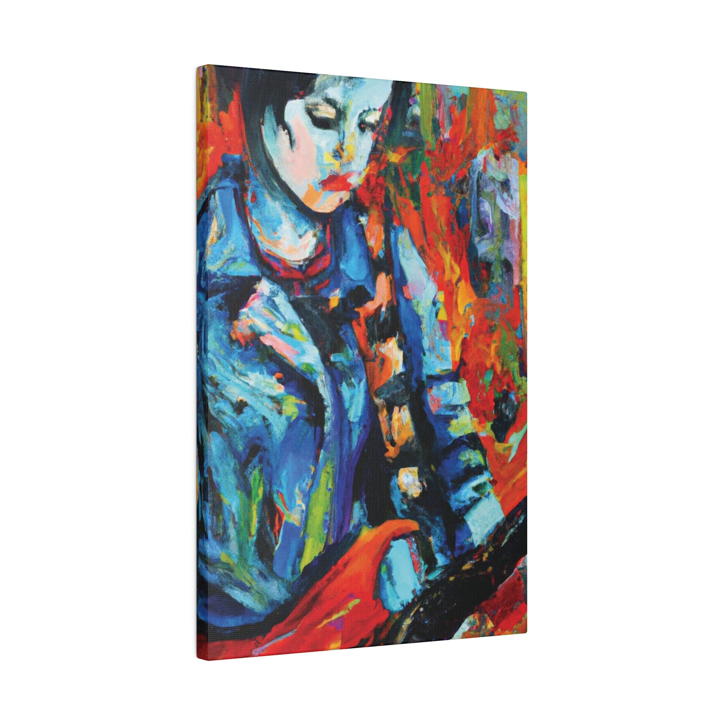 3759K - Rockstar Oil Painting Style Print | Poster | Home Decor | Wall Art | Music Art | Canvas