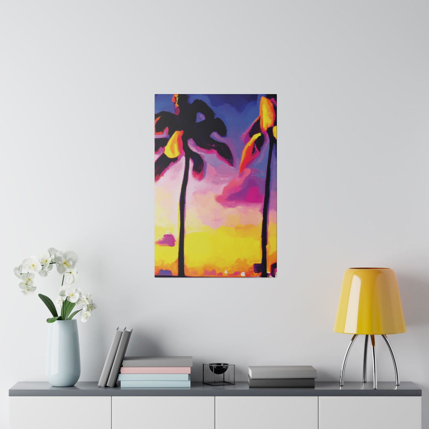 839P - Miami Beach Sunset Painting Print | Miami | Beach | Sunset | Poster | Home Decor | Wall Art | Canvas