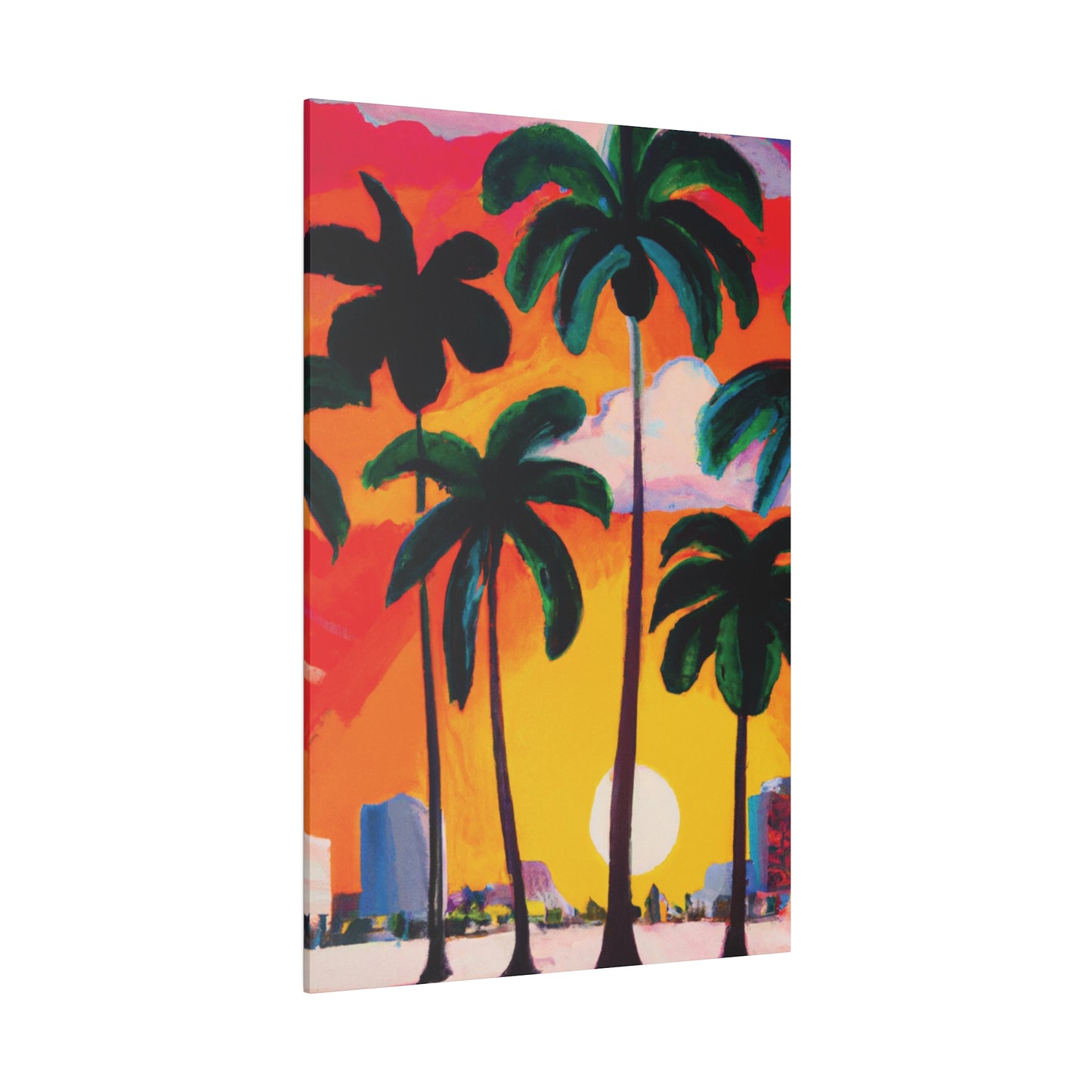 4327O - Miami Beach Sunset Painting Print | Miami | Beach | Sunset | Poster | Home Decor | Wall Art | Canvas