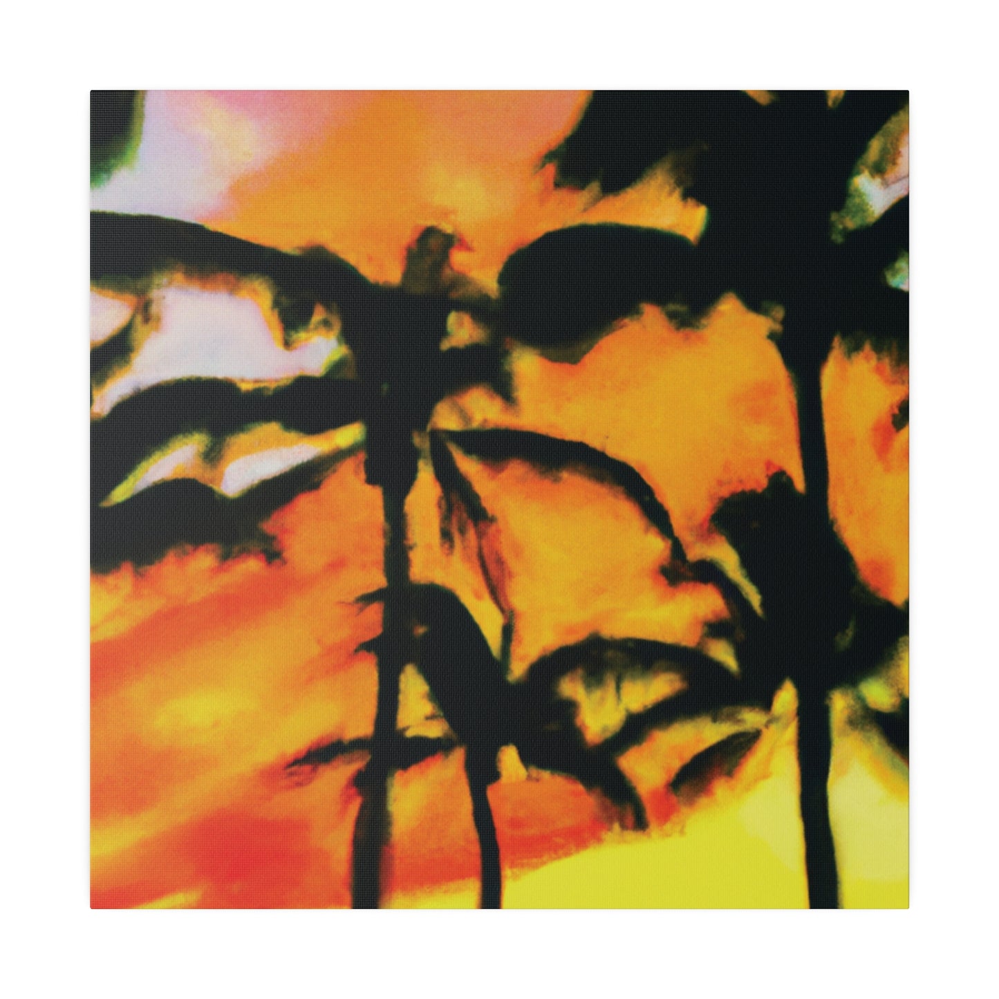 8694V - Miami Beach Sunset Painting Print | Miami | Beach | Sunset | Poster | Home Decor | Wall Art | Canvas