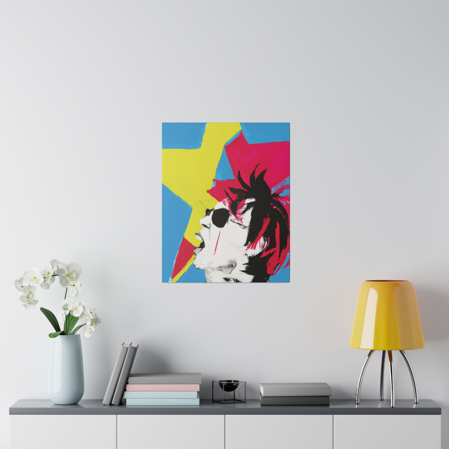 7179X - Rockstar Painting Print | Face | Abstract | Poster | Home Decor | Wall Art | Music Art | Canvas