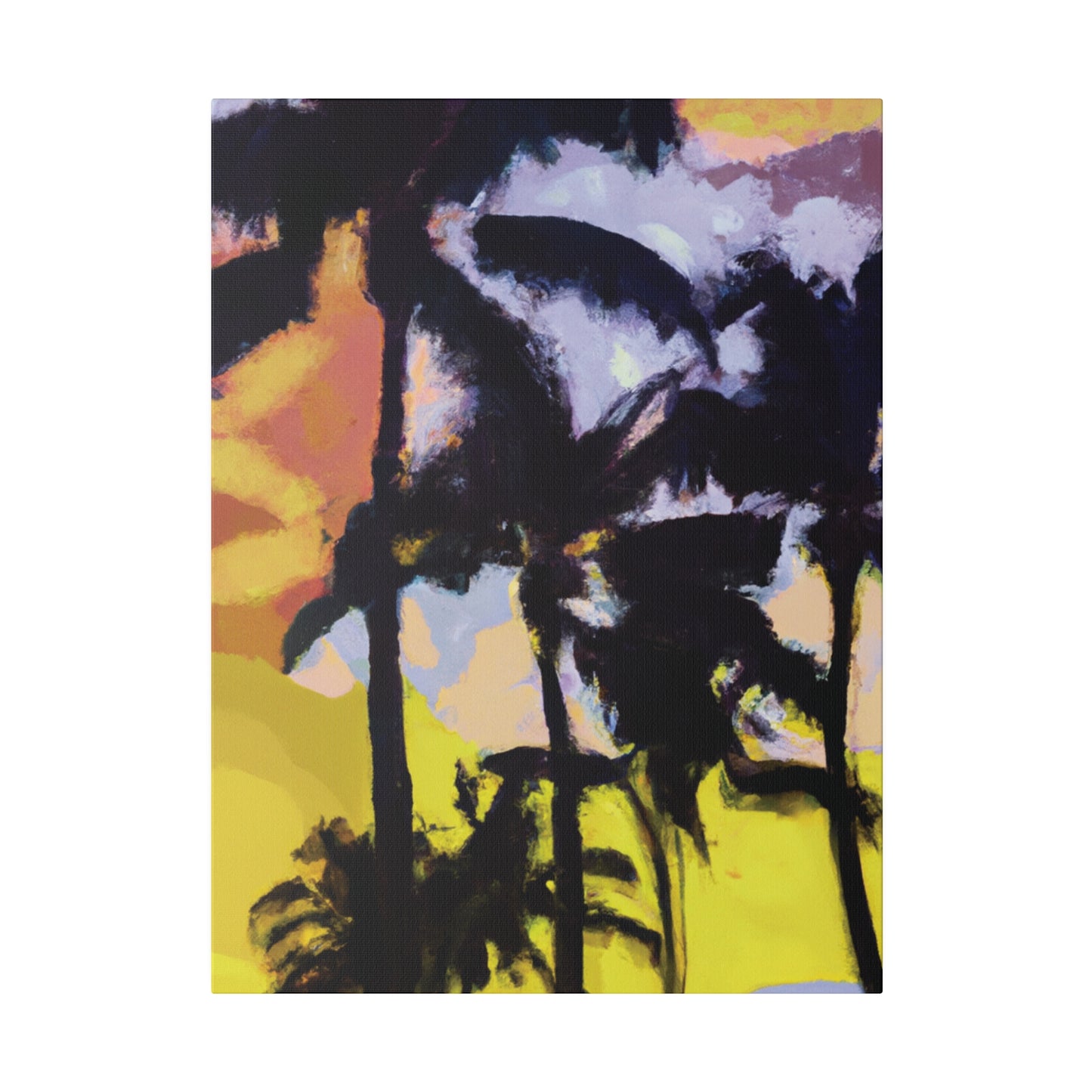 3753W - Miami Beach Sunset Painting Print | Miami | Beach | Sunset | Poster | Home Decor | Wall Art | Canvas