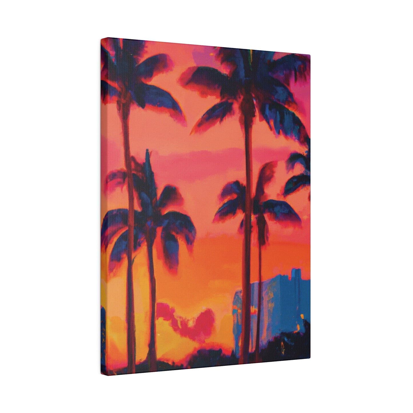 4456Y - Miami Beach Sunset Painting Print | Miami | Beach | Sunset | Poster | Home Decor | Wall Art | Canvas