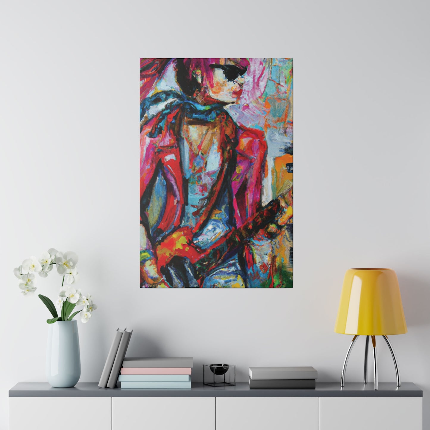 5694F - Rockstar Oil Painting Style Print | Poster | Home Decor | Wall Art | Music Art | Canvas