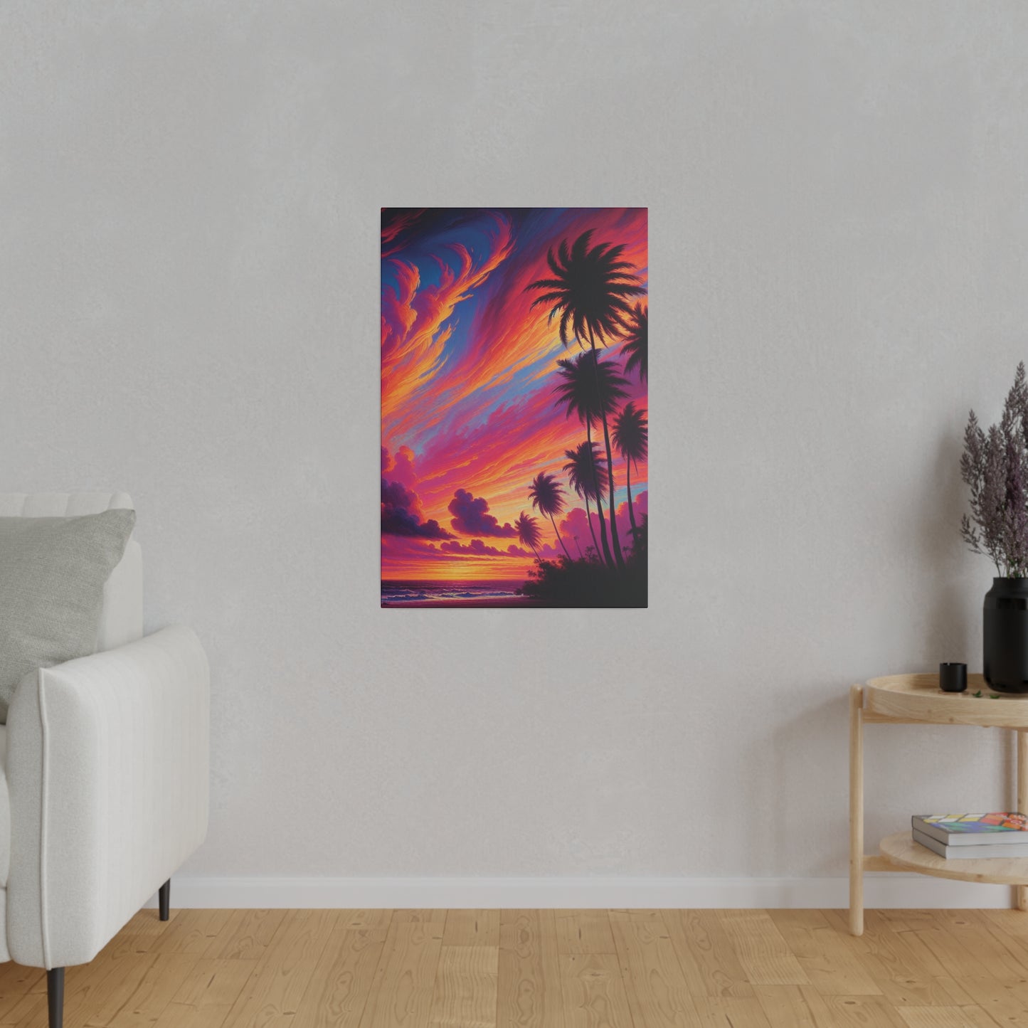 7829J - miami beach art, sunset background, ocean art work, beach art work, sunset designs, miami beach painting, miami beach print