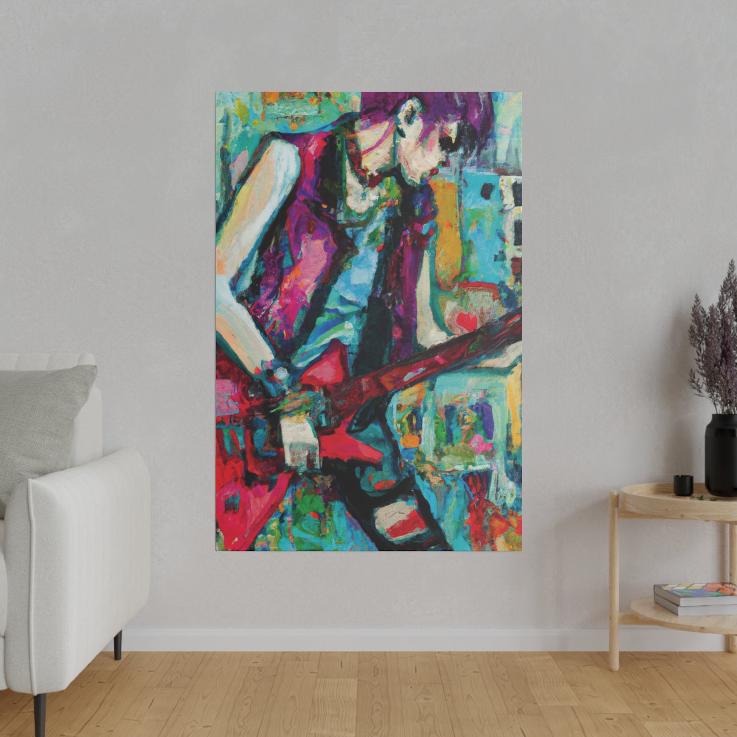 8398K - Rockstar Oil Painting Style Print | Poster | Home Decor | Wall Art | Music Art | Canvas