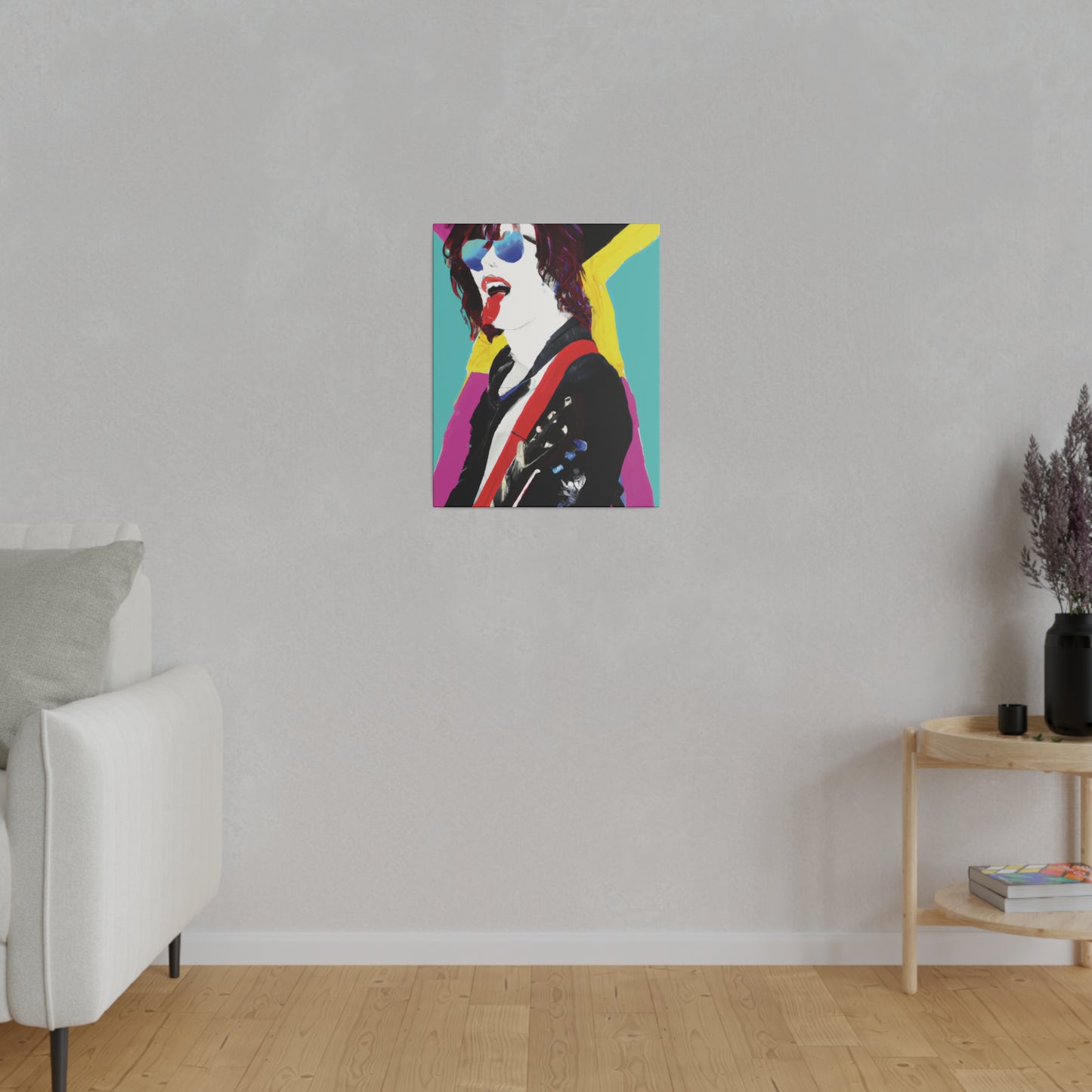 8865A - Rockstar Painting Print | Face | Abstract | Poster | Home Decor | Wall Art | Music Art | Canvas