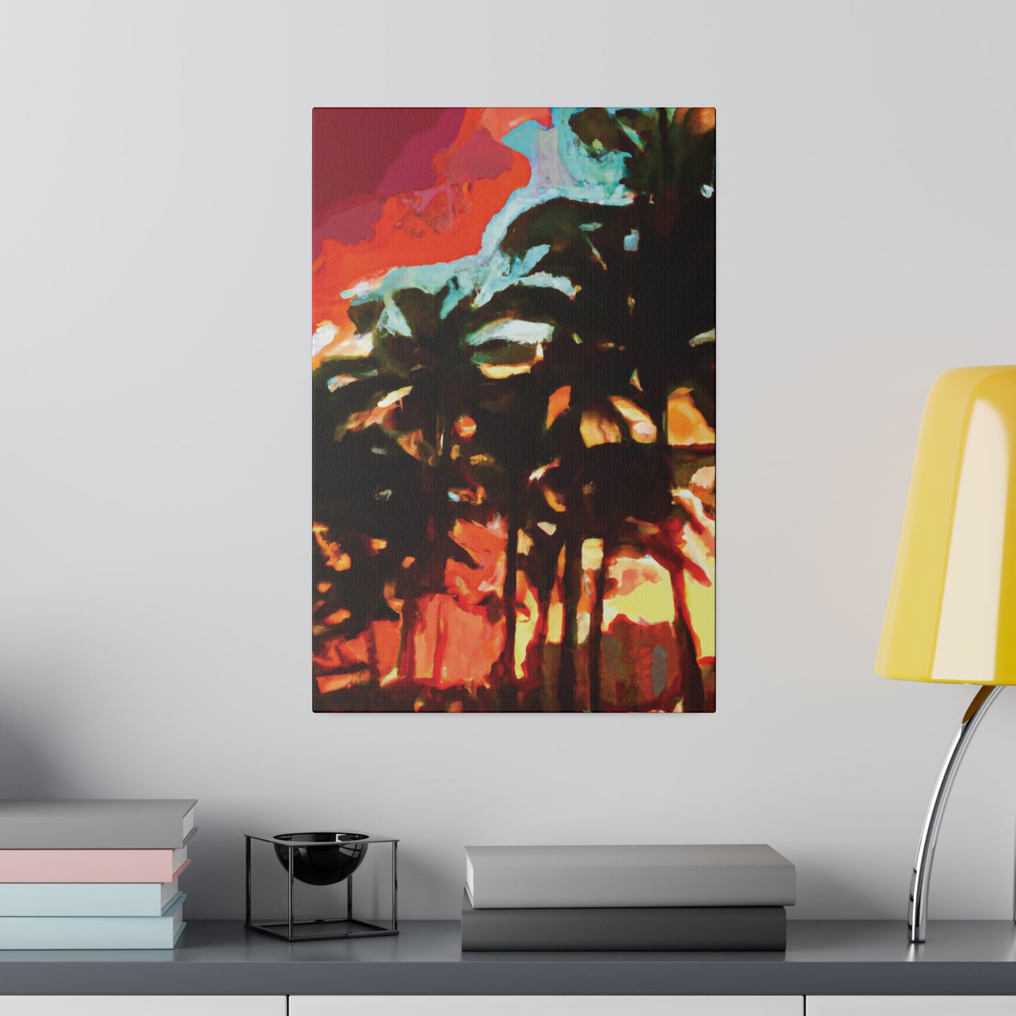 4052W - Miami Beach Sunset Painting Print | Miami | Beach | Sunset | Poster | Home Decor | Wall Art | Canvas