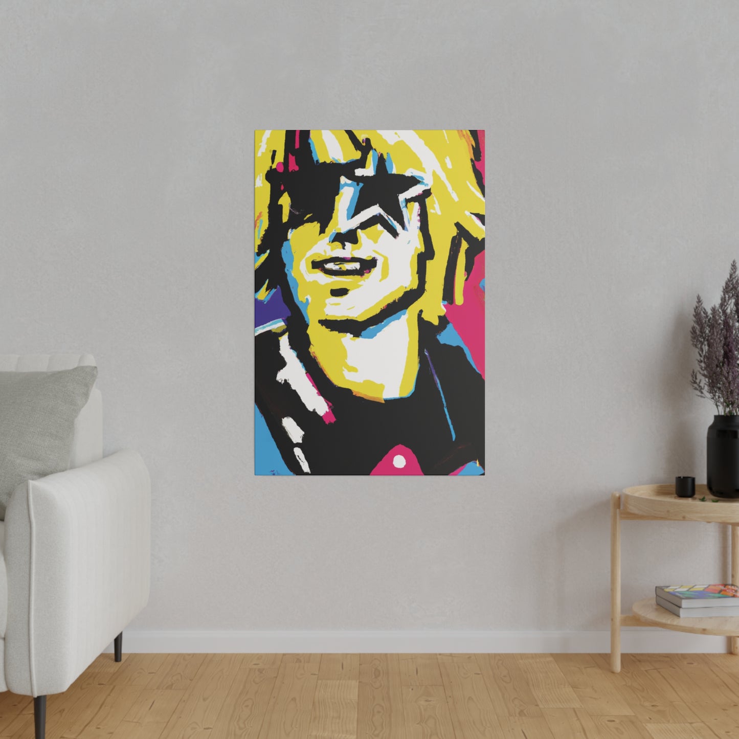 3292X - Rockstar Painting Print | Face | Abstract | Poster | Home Decor | Wall Art | Music Art | Canvas