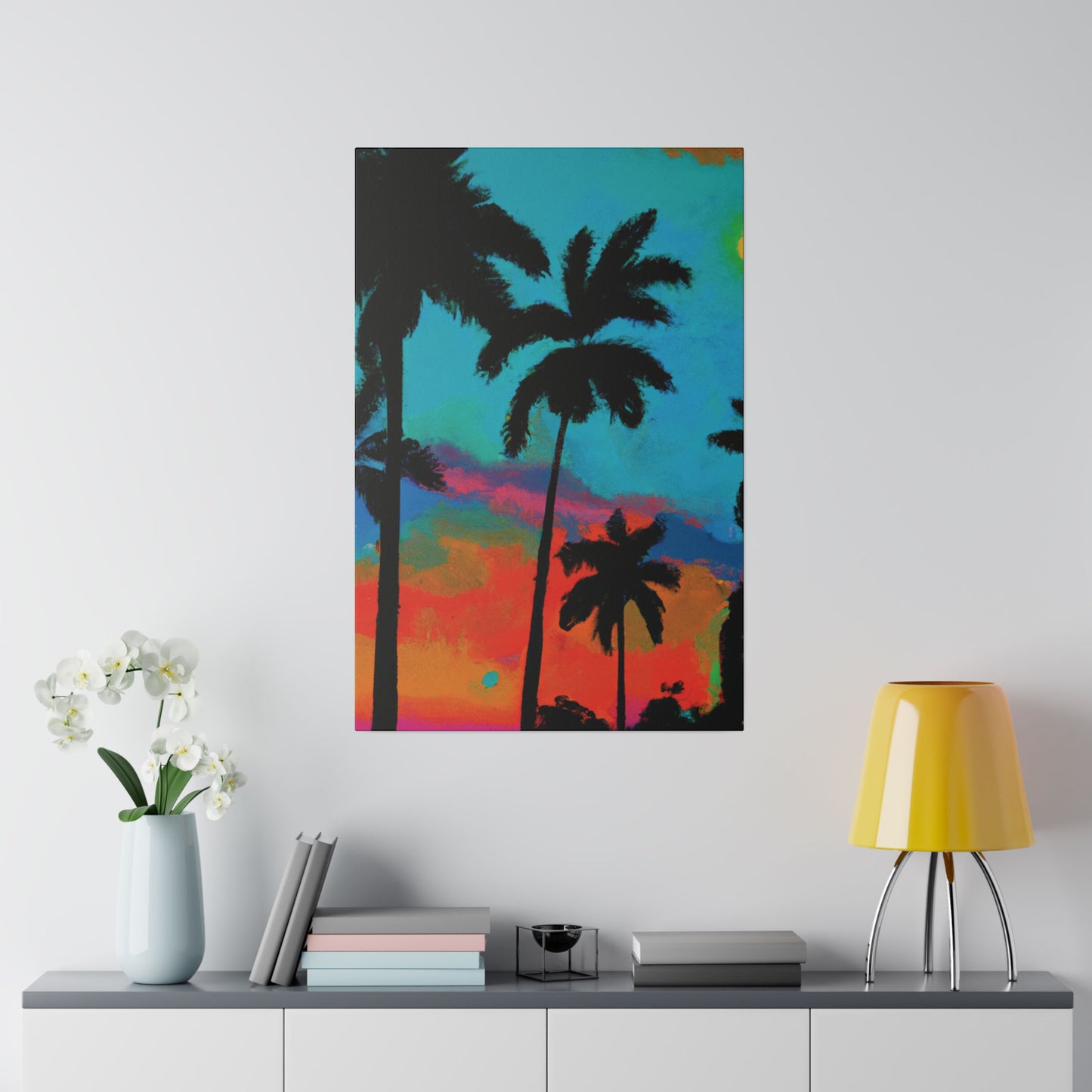 2838A - Miami Beach Sunset Painting Print | Miami | Beach | Sunset | Poster | Home Decor | Wall Art | Canvas